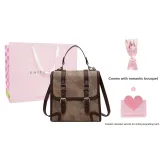 Coffee, Shopping Bag+Bouquet Greeting Card