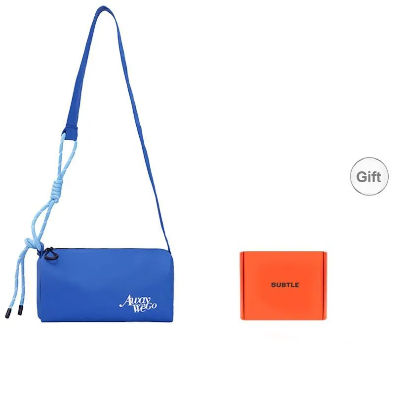 Subtle Fabric, PU Crossbody Bag Unisex Khaki/Blue/Green/Pale Green-8