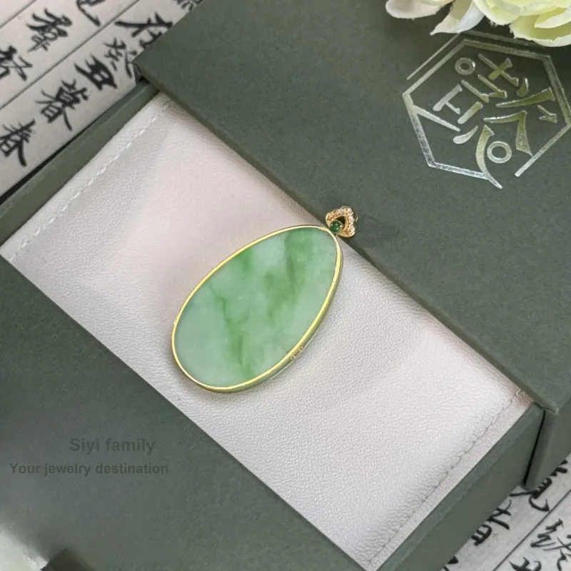SIYIJIA Glutinous Jade Jadeite Pendants Unisex-1