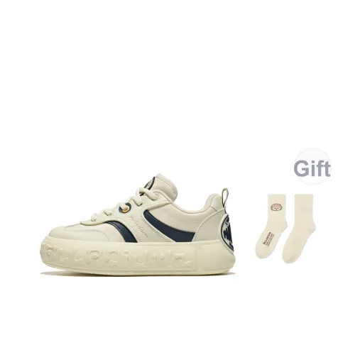 Палладий Slip Резистентный к истиранию Низкий Топ Скейтборд Кроссовки Бежево-синие