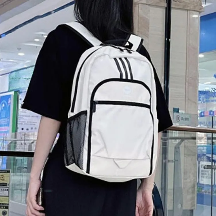 Adidas Polyester Backpack Regular Unisex Beige-3