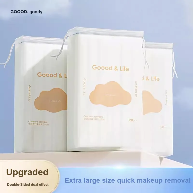 Goodgudi Extra Large 40% Makeup Remover Cotton Pads 160 Sheets/Pack