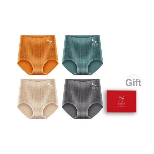 RED DRAGONFLY Хлопковые трусы женские коробка 4 штуки