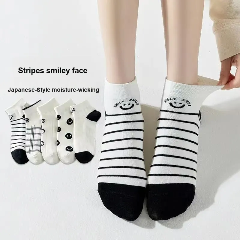 TLXT No Show Socks Women's Students Sports Wear, Breathable 5 Pack-2