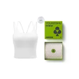 [with Pads]V-Neck Camisole-Moon White+Black White Color Block