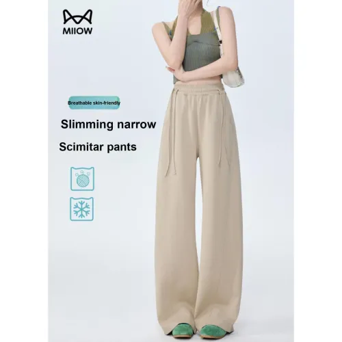 MIIOW 2025 Лето Повседневные брюки для женских HIGH RISE Американский Сладкий стиль Женские