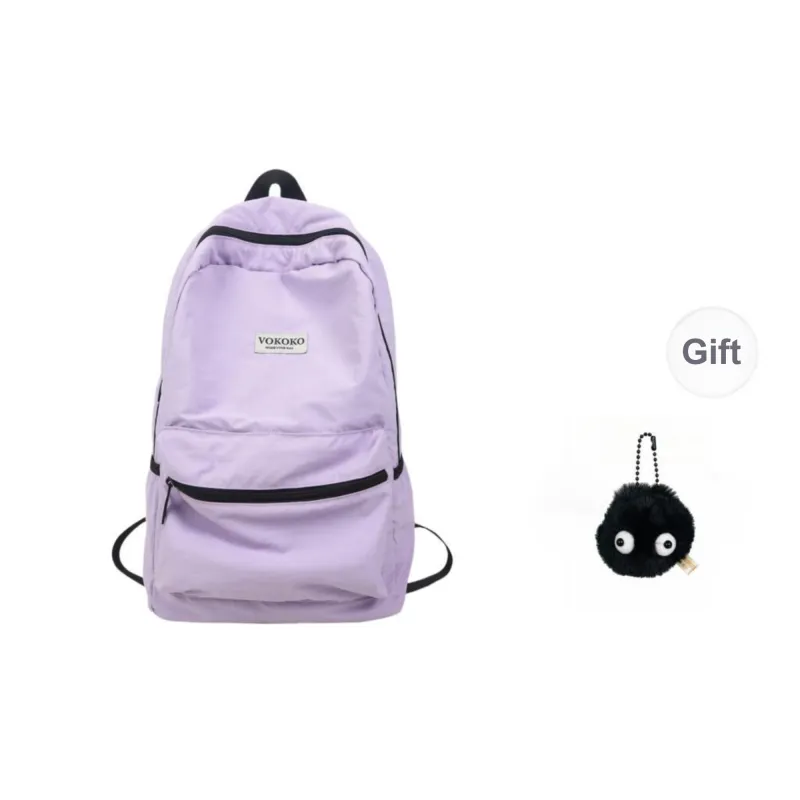 BRABOSTON Nylon Backpack Regular Unisex Black/Pink/Red/Purple/Khaki-29