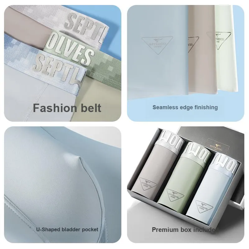 SEPTWOLVES Underpants Men's 3 Gift Box Sets+Shopping Bag-4