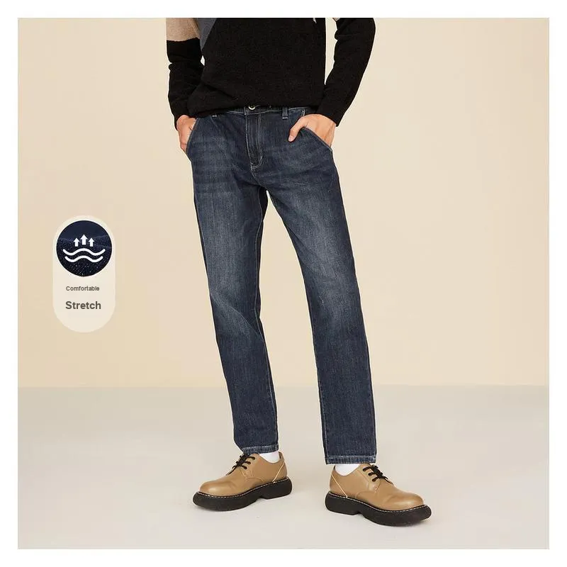 HLA Jeans Men Denim Blue Transition Color Dark F7-2