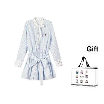 BDGU Long Sleeved Dresses Women's Blue
