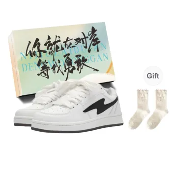 JimiXiong Abrasion Resistant Low Top Skateboard Shoes Women's White Black
