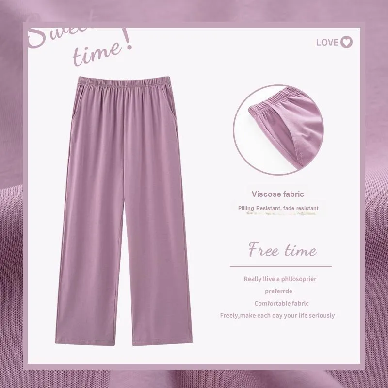 GOSO Pajama Pants Women's Gray Purple-1