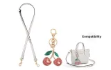 [Crossbody]White+Pink Crystal Cherry Pendant