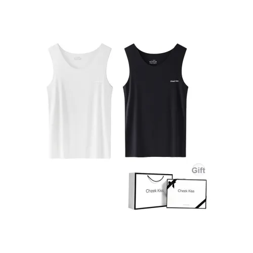 Cheekkiss Майка Мужская Весенний и Летний Однотонная Бесшовная Внутренняя Подкладочная Ткань Рубашка для Мужчин с Премиальным Набором в Коробке