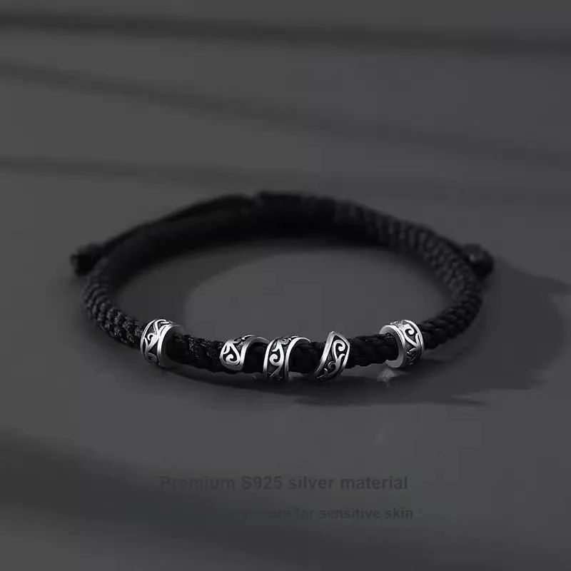 Ostantin S925 Silver Hand Lanyards Men's-2