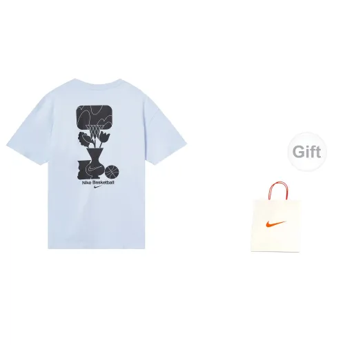 Nike T-Shirts Men Light Sea Blue+Gift Bag