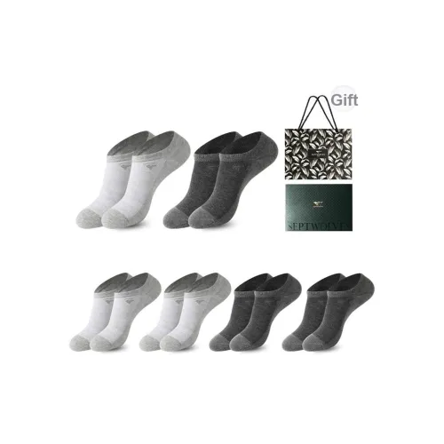 SEPTWOLVES Низкие носки Мужские 6 пар Подарочный набор в коробке + Сумка для покупок