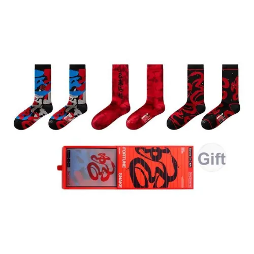 Bananain Red Plan Series Носки до колена Унисекс Коробка 3 пачки