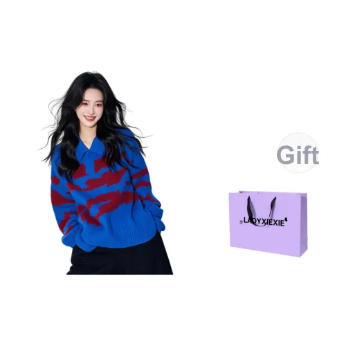 LADYXIEXIE Синий Женский Трикотаж