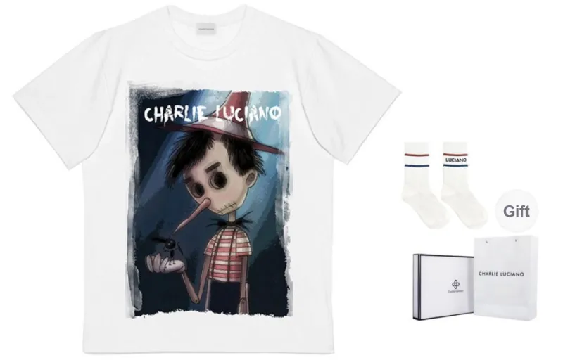 Charlie Luciano T Shirt Unisex White-0
