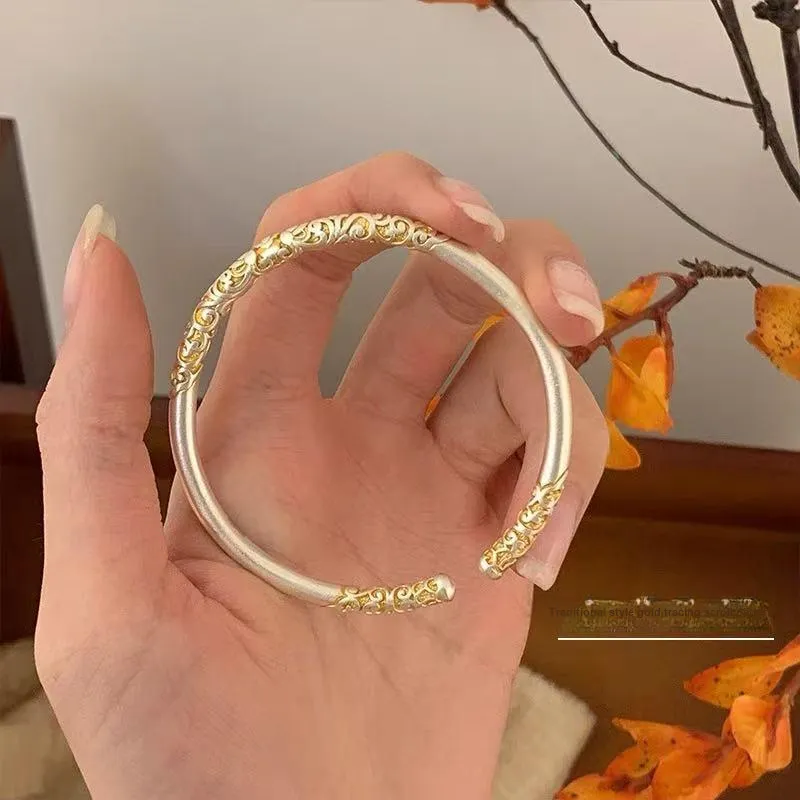 Kim Heng Hee S999 Fine Silver Bangles Women's-1