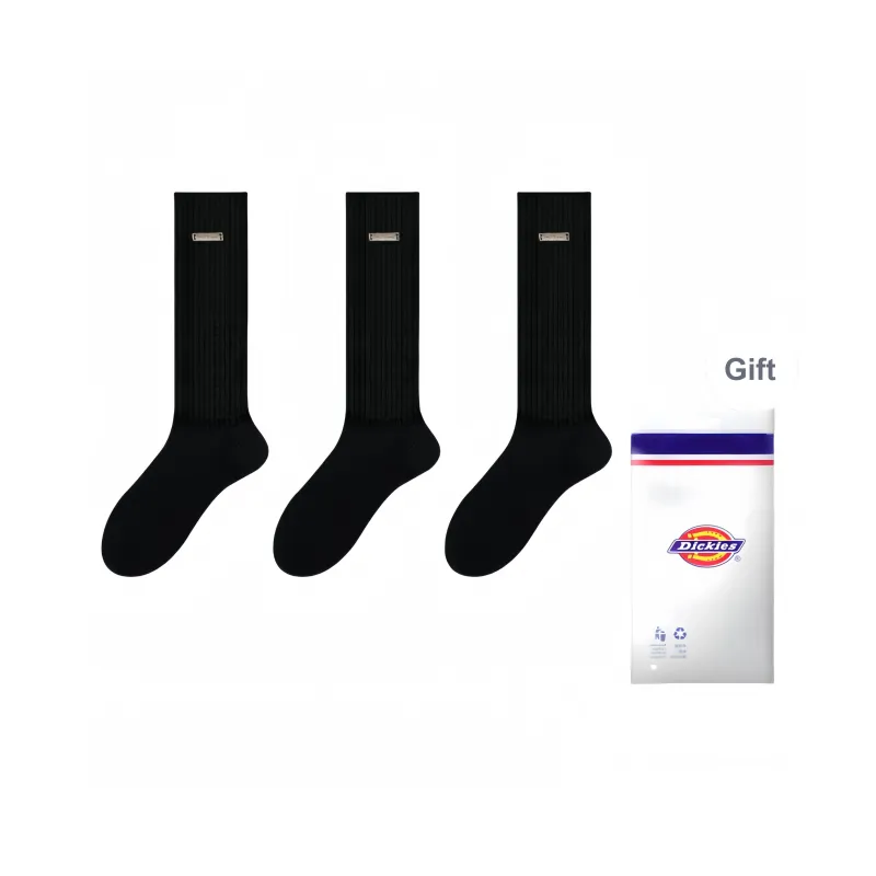 Dickies Thickened Terry Warm Breathable Fall And Winter Knee-High Socks Women's-4