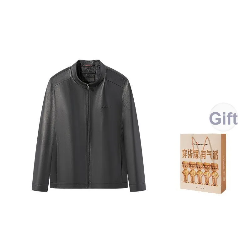 SEVEN Leather Jacket Men's Shopping Bag Included