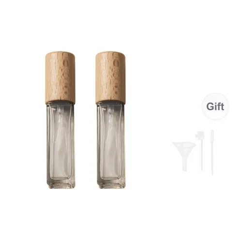 NILIYA Beech Wood Perfume Refill Bottles Travel Portable