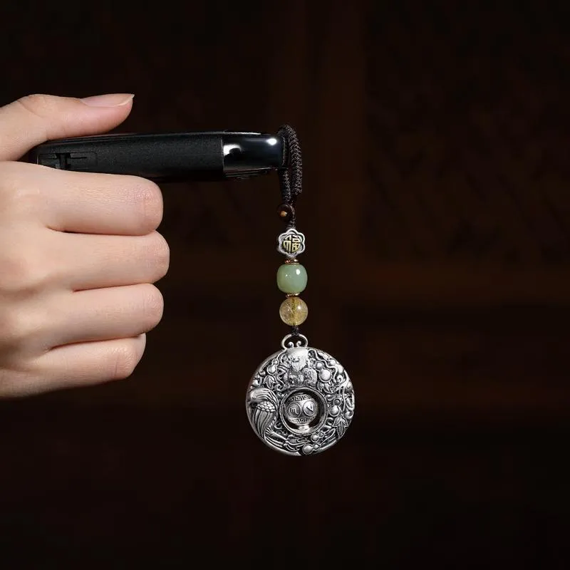 Yi Mingju 925 Sterling Silver Keychains Unisex-3