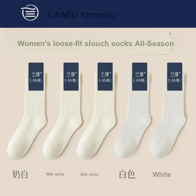 Lan Miao Mid Calf Socks Women's 5 Pack-9