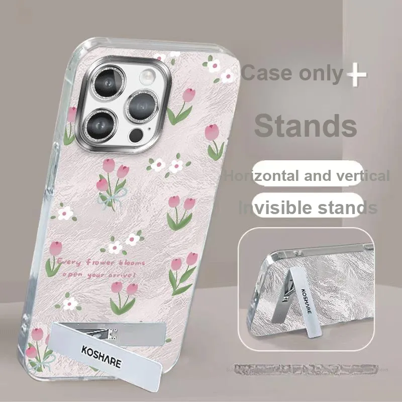 XUANCAISHI Pink Tulip Phone Cases Compatibility With Apple 16/16e/15/14/13/12 Models.-5