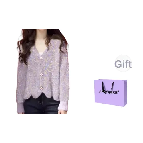 LADYXIEXIE Фиолетовый Женский Трикотаж