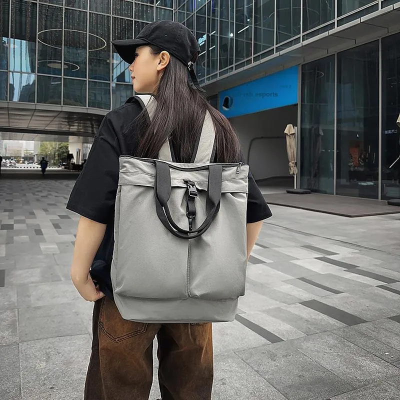 GOBLIN SHARKS 1759 Nylon Backpack Double Shoulder Bag Regular Unisex Multicolor-10