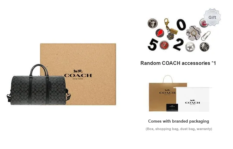COACH Venturer Coated Canvas With Calfskin Handbag, Shoulder Bag, Crossbody Bag, Travel Bag Unisex-4