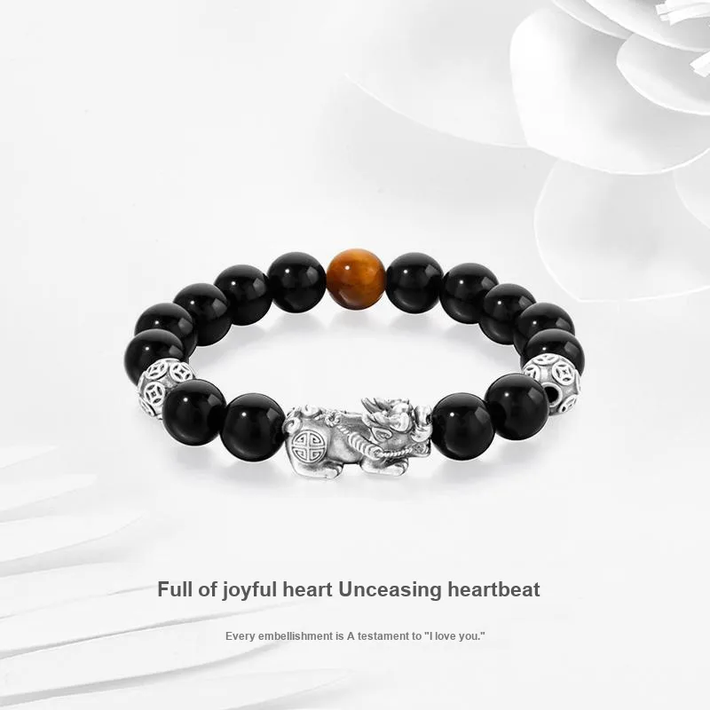 JUICY GRAPE Obsidian Jade Bracelets Unisex-1