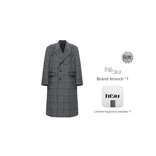 HTCU Coats Unisex Checkered Color