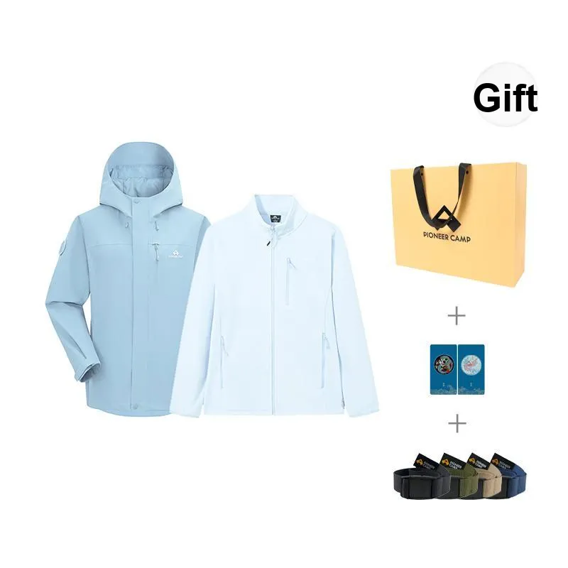 PIONEER CAMP Waterproof, Windproof, Breathable, Water Repellent, Abrasion Resistant, Thermal Windbreaker Jacket Women's-40