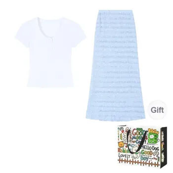 Dippanis Two Piece Skirt Sets Women's