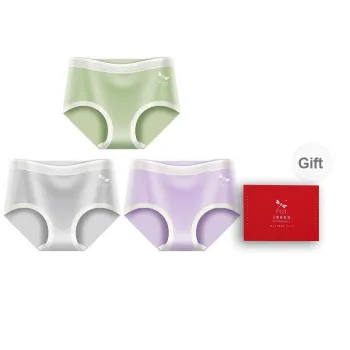 RED DRAGONFLY 100% Cotton Seamless Underpants Women's Box 3 Pack