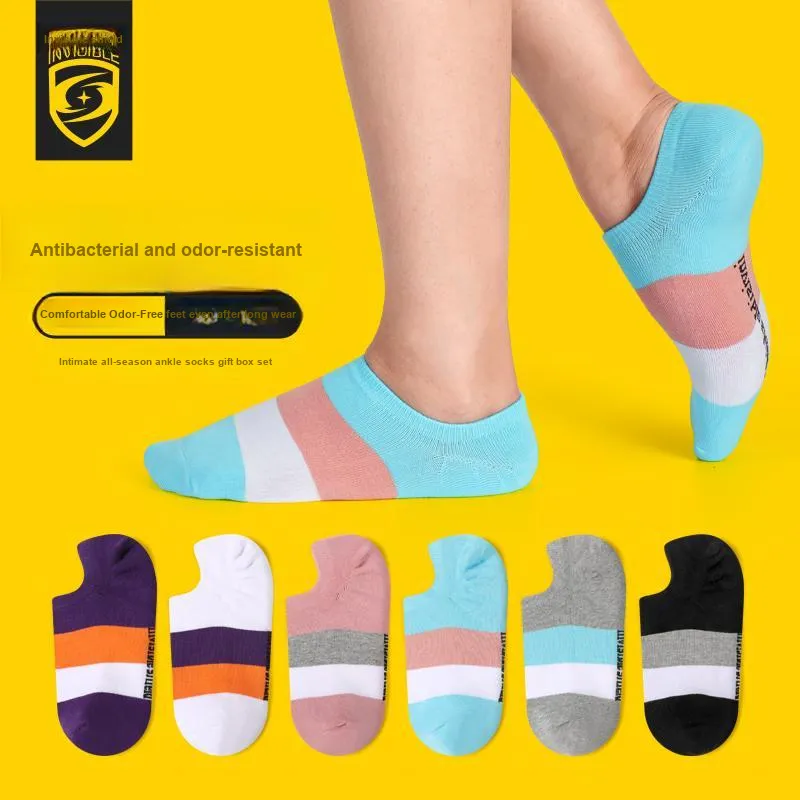 INVISIBLE Ankle Socks Unisex 6 Pack-1