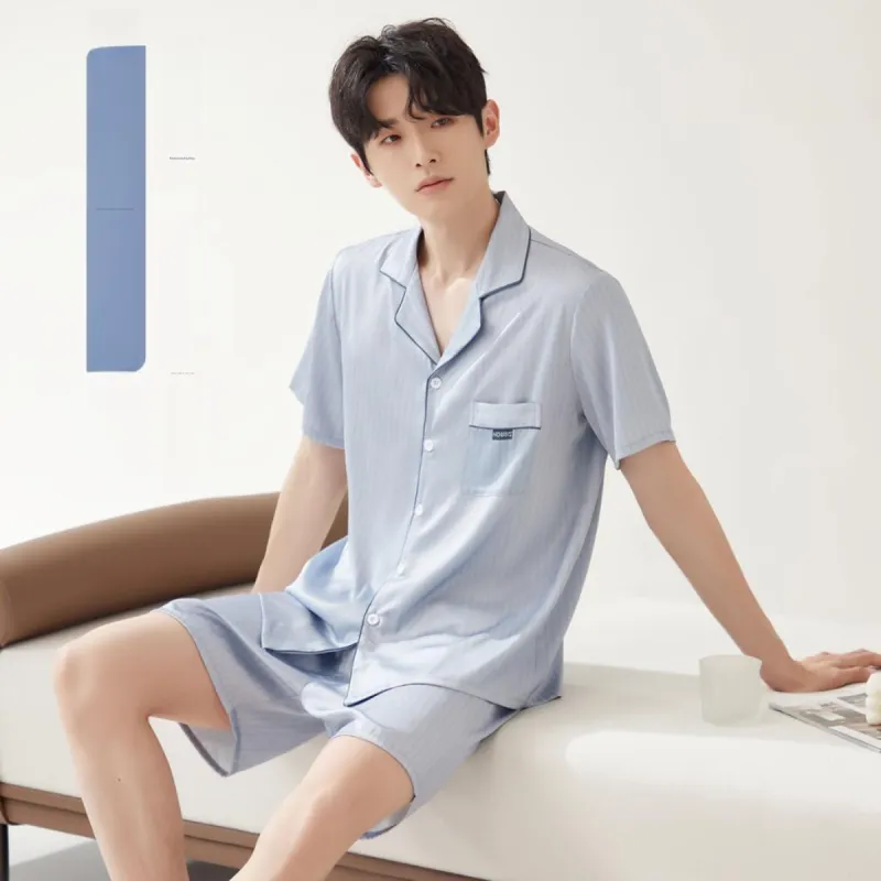 Urban Beauty Pajama Set Men's Gray Blue-1