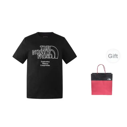 THE NORTH FACE T-Shirts Unisex Black With Gift Bag