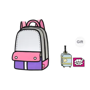 JumpFromPaper Polyester Adventure Backpack Regular Women's Pink Purple