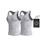 Slim Fit 2 Pack (Heather Gray+Heather Gray) 2 Pcs, Easy to Wash!