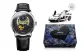 Silver Case Black Dial White Strap