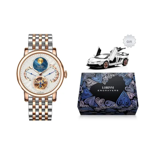 LOBINNI L Механические Мужские Часы 42 мм Белые