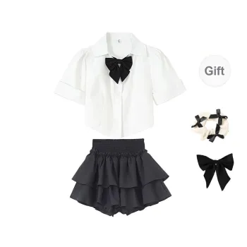 TURN UP Skirt Set Women's White+Black
