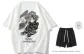 White T-Shirt+Free Black Shorts