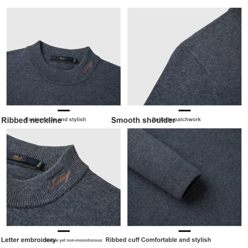 HLA Knitwear Men Medium Gray E3-2