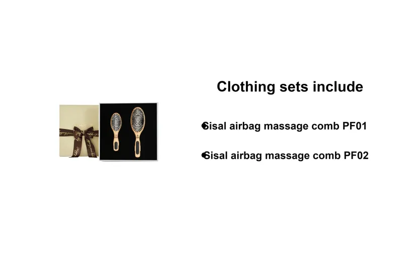 Kent Boar Bristle Airbag Clothing Sets Massage Comb Soothe Scalp PF01+PF02-1